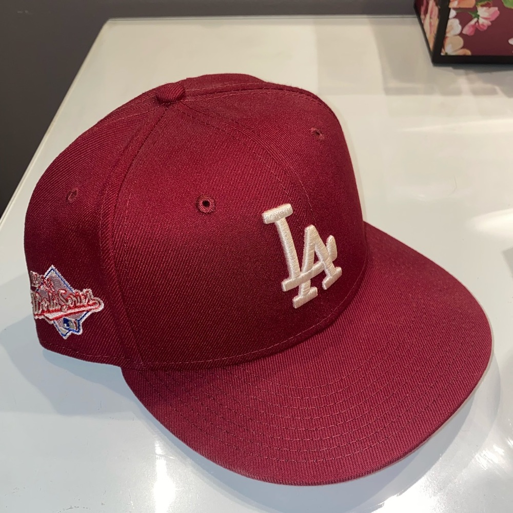Pink brim LA fitted ecapcity